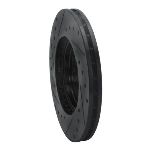 Dodge STEALTH Brake Rotor (1) - Front Right - R1 Concepts - Drilled & Slotted - Black - `91-`04